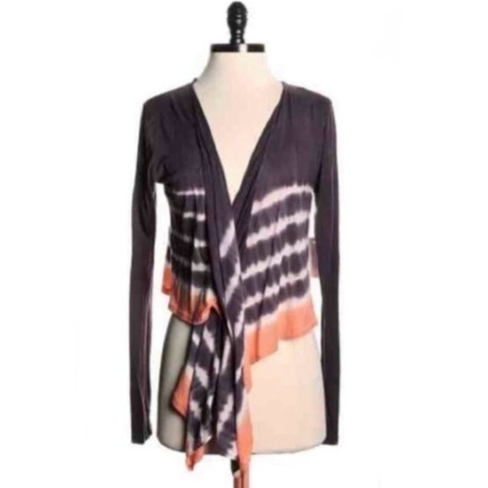 NWOT Velvet x Anthropologie Boho Tie Dyed Open Front Fly Away Waterfall Cardigan